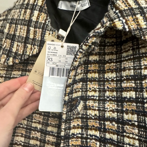 *BRAND NEW WITH TAGS* Mango - Check tweed jacket - Picture 9 of 9